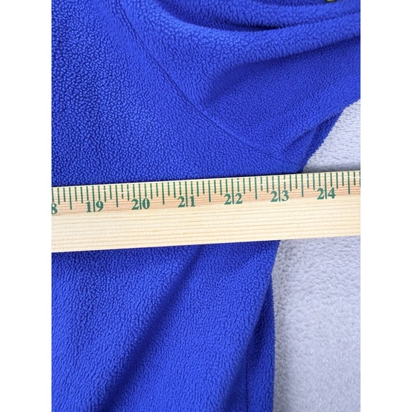 Chemistry Men's Sz L Blue NASA USA Flag Sleeve Patches 1/4 Zip Fleece Sweater - Picture 9 of 11